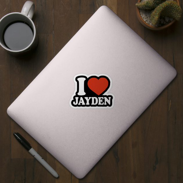 I Love Jayden Jayden Sticker TeePublic